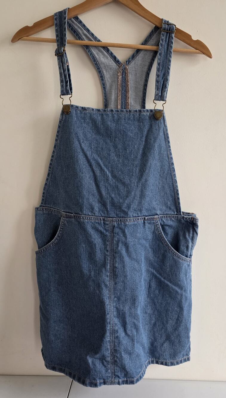 Billabong Bib Denim Overall Mini Dress Size Large